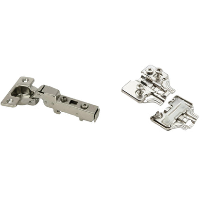 Silverline CHC35110H | 110° Opening Self-Close European Hinge Half Overlay for Frameless Cabinets (Set of 2)