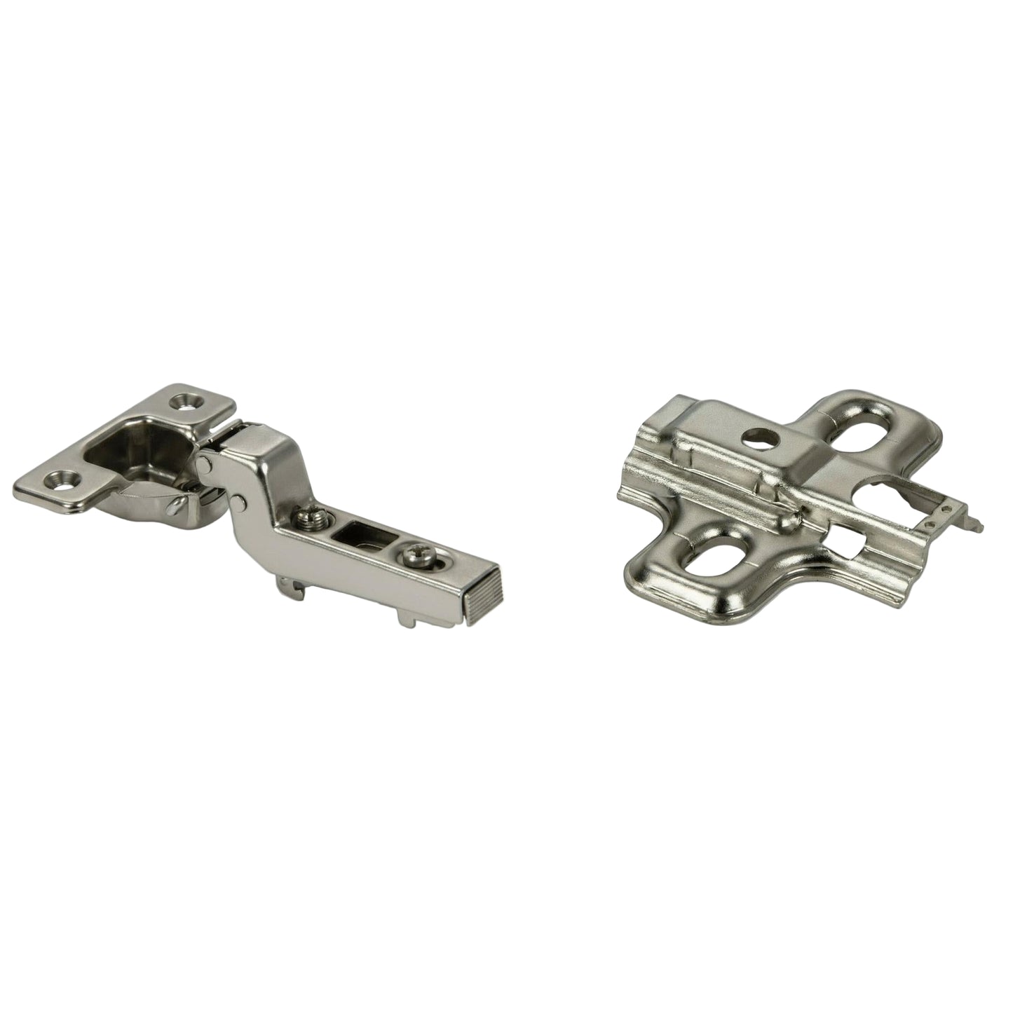 Silverline CHC35110I | 110° Opening Self-Close European Inset Hinge for Frameless Cabinets (Set of 2)