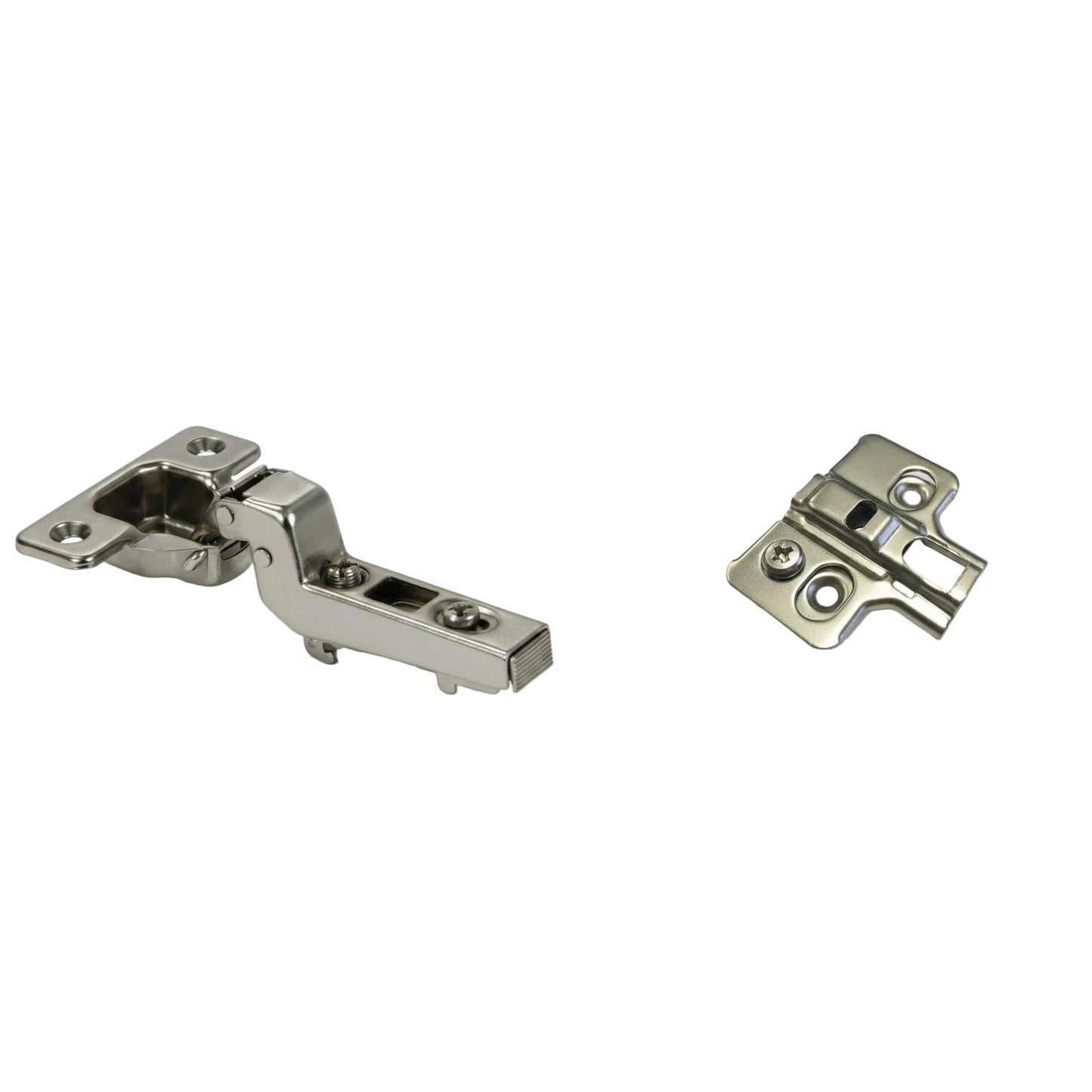 Silverline CHC35110I | 110° Opening Self-Close European Inset Hinge for Frameless Cabinets (Set of 2)
