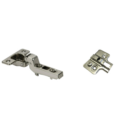 Silverline CHC35110I | 110° Opening Self-Close European Inset Hinge for Frameless Cabinets (Set of 2)