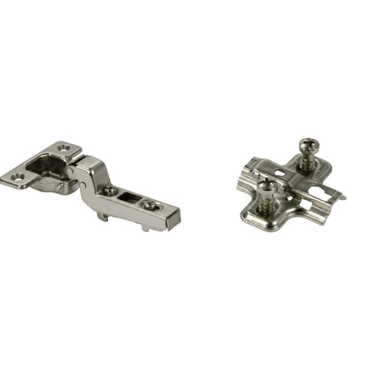 Silverline CHC35110I | 110° Opening Self-Close European Inset Hinge for Frameless Cabinets (Set of 2)