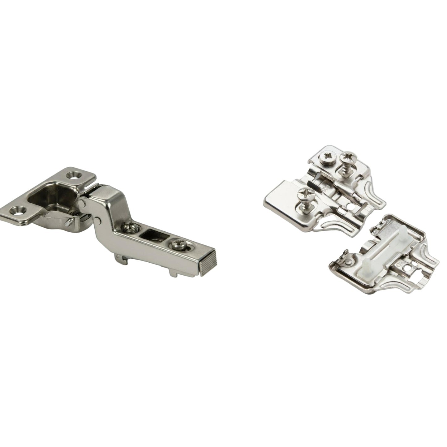 Silverline CHC35110I | 110° Opening Self-Close European Inset Hinge for Frameless Cabinets (Set of 2)