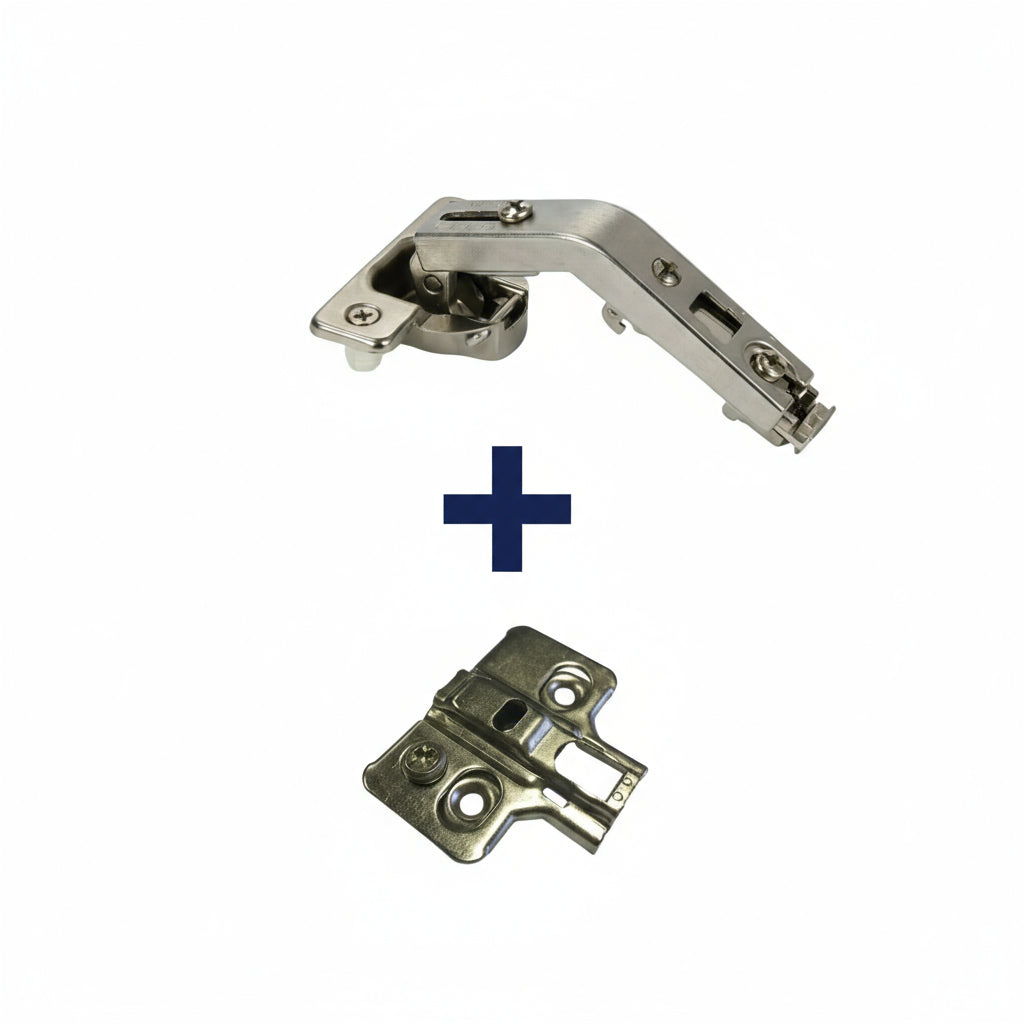 Silverline CNCH135 | 135° Opening Self-Close Clip-On Corner Concealed Hinge (Set of 2)