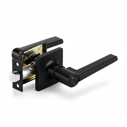STG Carson Collection | Grade 3 Door Lever | Privacy, Passage & Entrance | Matte Black / Satin Nickel