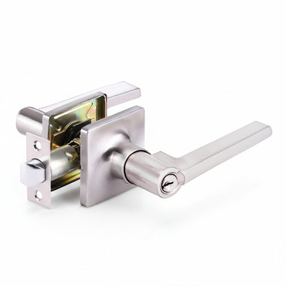STG Carson Collection | Grade 3 Door Lever | Privacy, Passage & Entrance | Matte Black / Satin Nickel