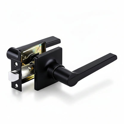 STG Carson Collection | Grade 3 Door Lever | Privacy, Passage & Entrance | Matte Black / Satin Nickel