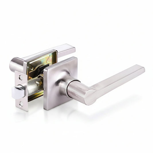 STG Carson Collection | Grade 3 Door Lever | Privacy, Passage & Entrance | Matte Black / Satin Nickel