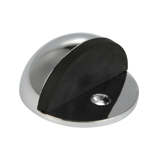 Silverline DS14 | Solid Low-Profile Half-Moon Doorstop in Polished Chrome