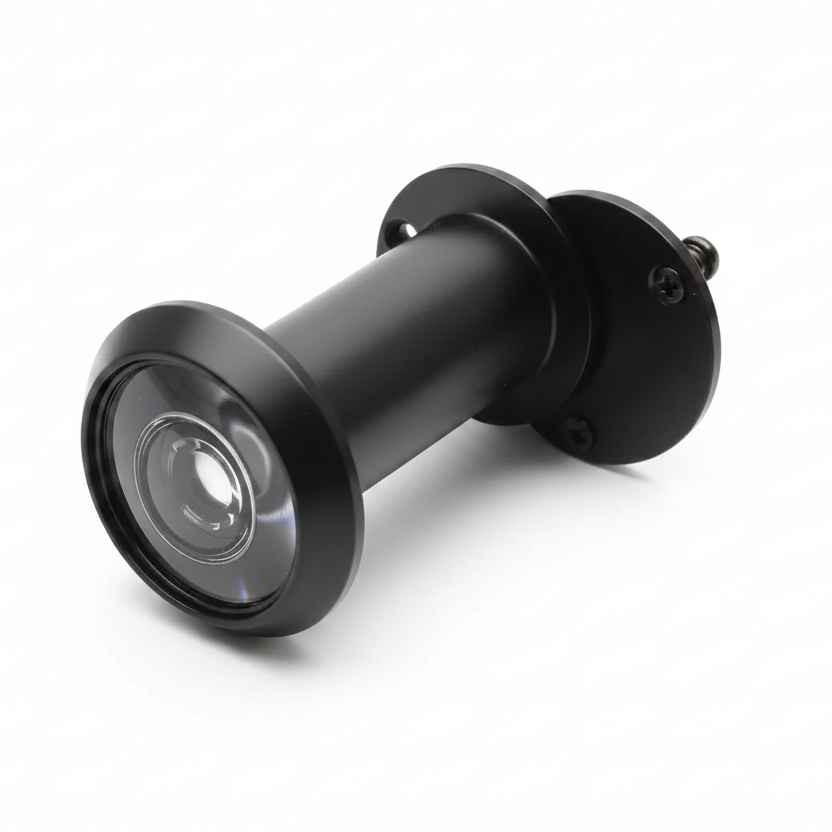 Silverline DV01B | 200 Degrees Solid Zinc Glass Lens Door Viewer | Matte Black/ Antique Copper
