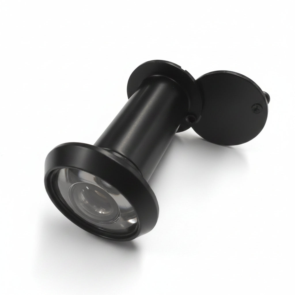 Silverline DV01B | 200 Degrees Solid Zinc Glass Lens Door Viewer | Matte Black/ Antique Copper