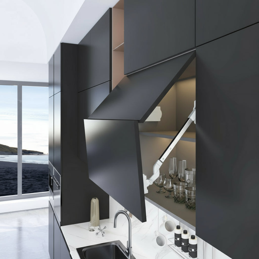 Silverline EasyLift G235 | Soft-Close Bi-Fold Lift System for Double Panel Doors (1 Pair)