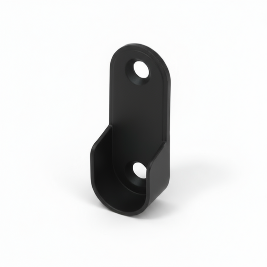 Silverline G2701 | Closet Pole Socket End Support for Oval Closet Rod | Various Finishes (Set of 4)