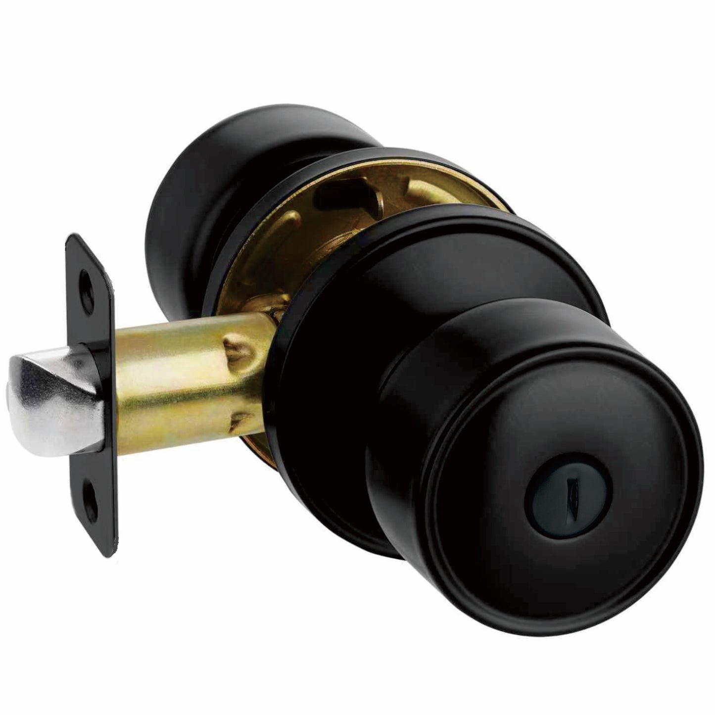 STG Glendale Collection | Grade 3 Knob Set | Privacy, Passage & Entrance | Matte Black / Satin Stainless Steel