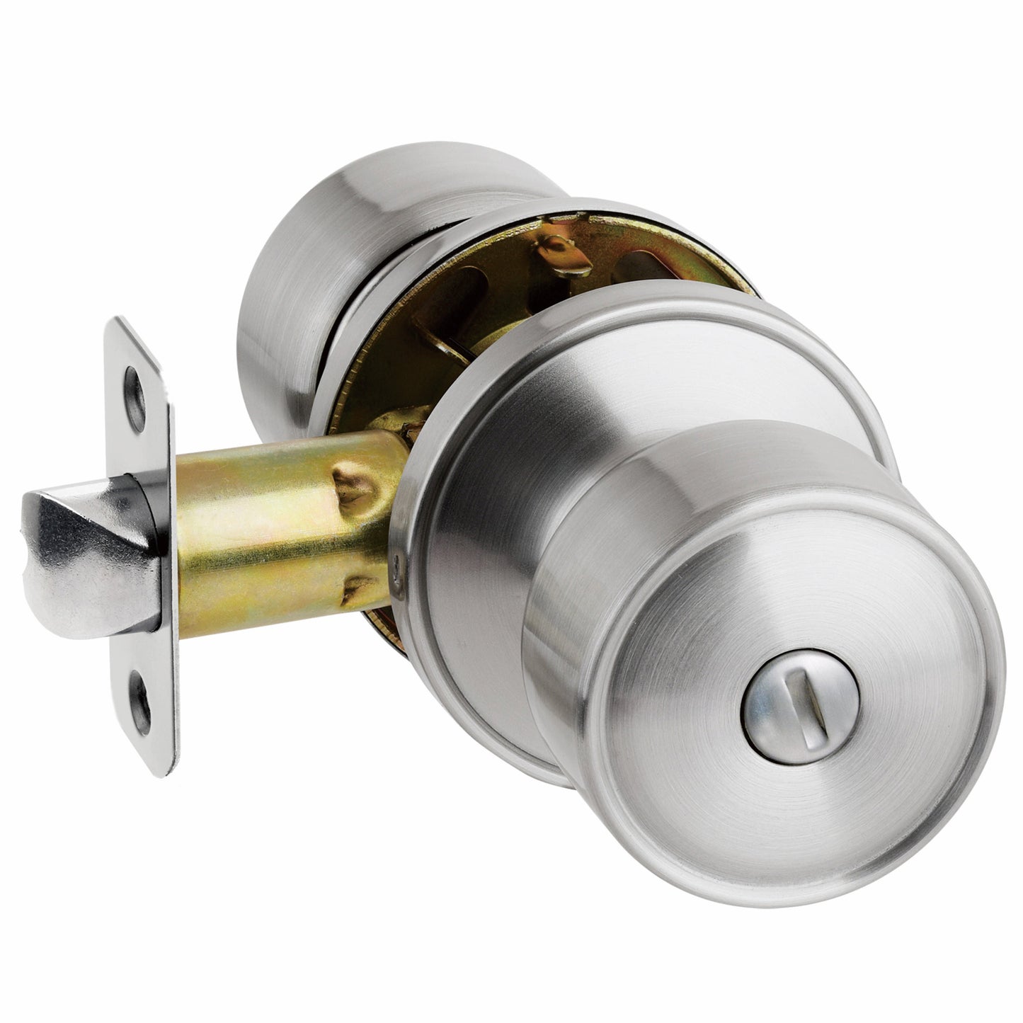 STG Glendale Collection | Grade 3 Knob Set | Privacy, Passage & Entrance | Matte Black / Satin Stainless Steel