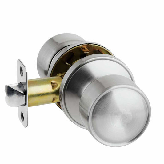 STG Glendale Collection | Grade 3 Knob Set | Privacy, Passage & Entrance | Matte Black / Satin Stainless Steel