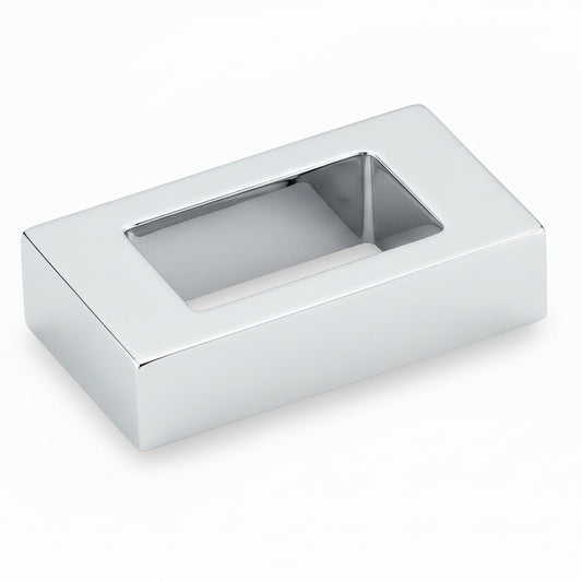 Silverline H2146 | Centers 1-1/4 in. Solid Zinc Rectangular Finger Pull in Polished Chrome