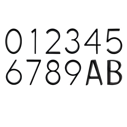 Silverline HN5008 | Floating House Numbers (#0-#9, A-B) in Matte Black