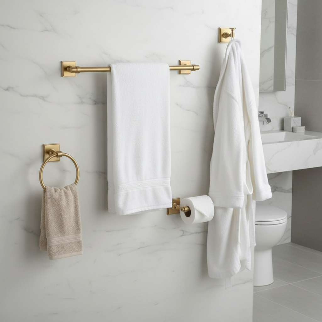 BuildIt Jura Collection | Stainless Steel 304 Bathroom Accessories | Brushed Gold Bronze