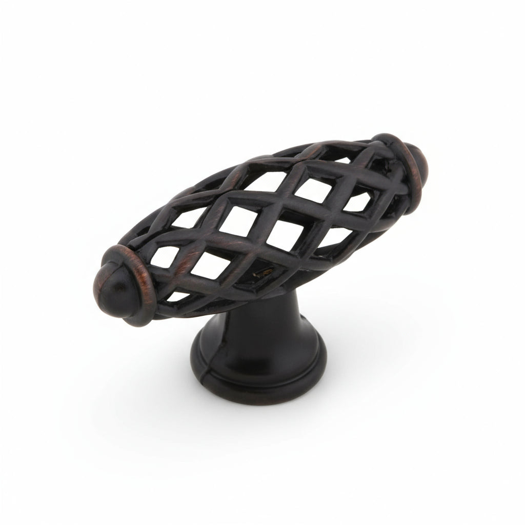 Silverline K2035 | 2-5/16 in. Long Birdcage Contemporary Cabinet Knob | Various Finishes