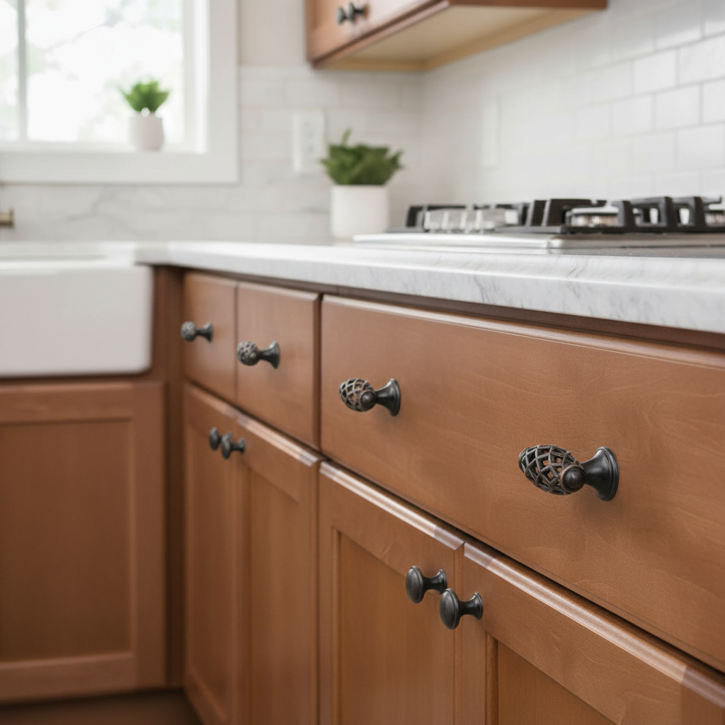 Silverline K2035 | 2-5/16 in. Long Birdcage Contemporary Cabinet Knob | Various Finishes