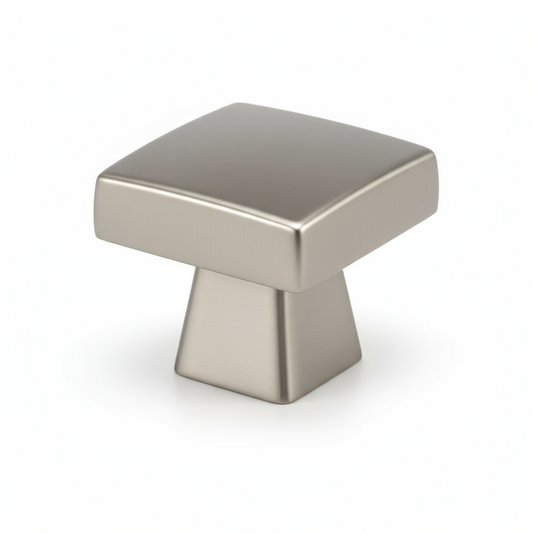 Silverline K2038 | 1-1/8 in. x 1-1/8 in. Contemporary Elegant Square Knob | Various Finishes
