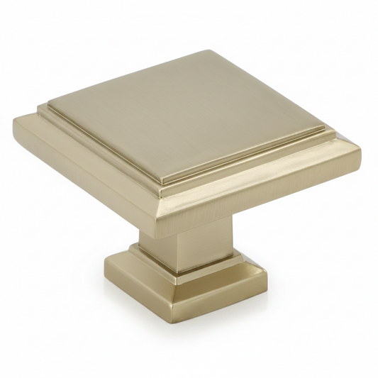 Silverline K2043 | 1-1/4 in. Contemporary Elegant Cabinet Knob | Honey Bronze