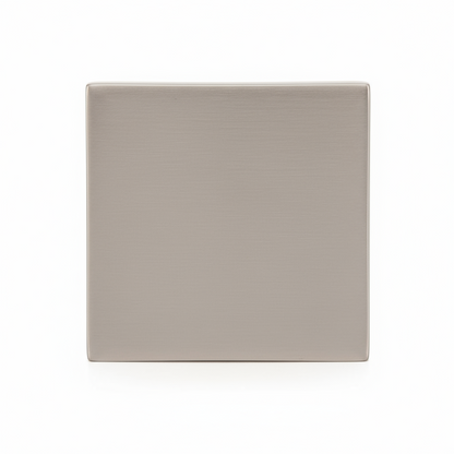 Silverline K2050 | 1-3/8 in. x 1-3/8 in. Contemporary Flat Square Cabinet Knob in Satin Nickel