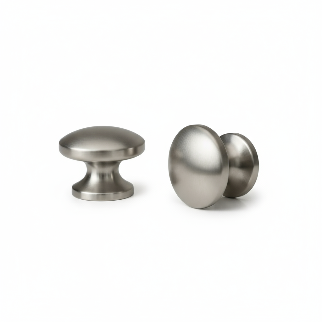 Silverline K2203 | Diameter 1 in. Contemporary Elegant Round Knob in Satin Nickel
