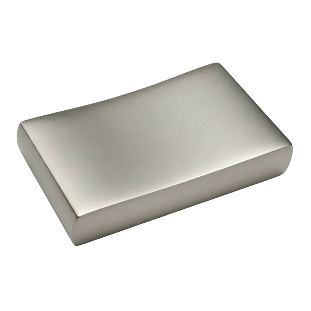 Silverline K2224 | Centers 1-1/4 in. Solid Zinc Rectangular Finger Pull in Satin Nickel