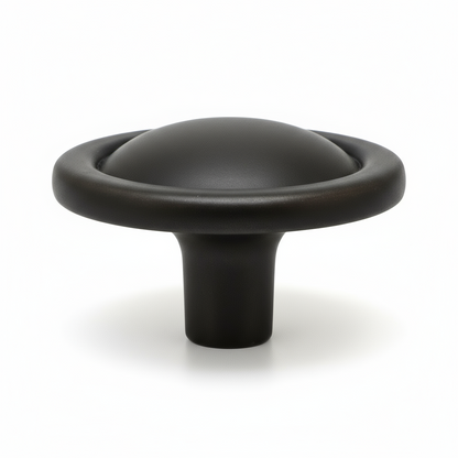 Silverline K2232 | Diameter 1-5/16 in. Round Button Rustic Furniture Knob in Antique Black