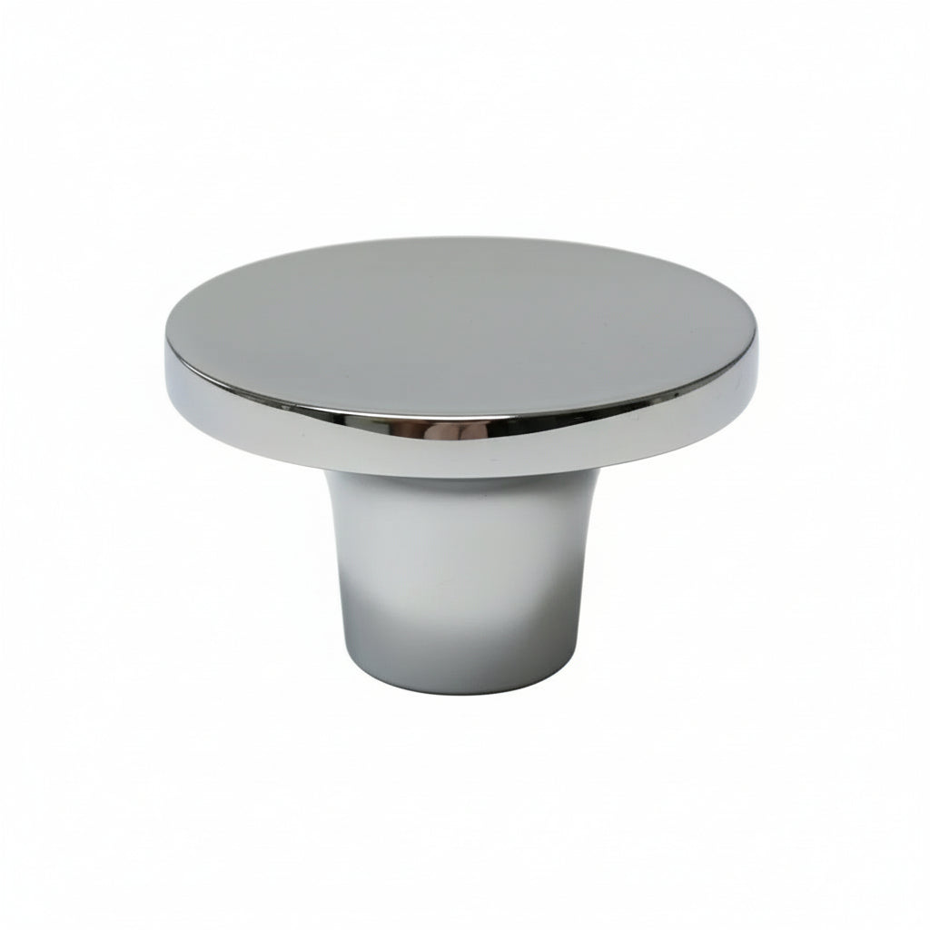 Silverline K2285 | Diameter 1 in. Contemporary Round Flat Surface Cabinet Knob in Polished Chrome