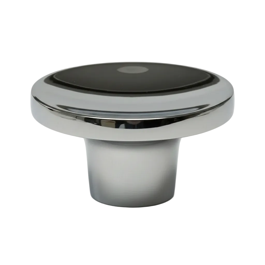 Silverline K2285 | Diameter 1 in. Contemporary Round Flat Surface Cabinet Knob in Polished Chrome