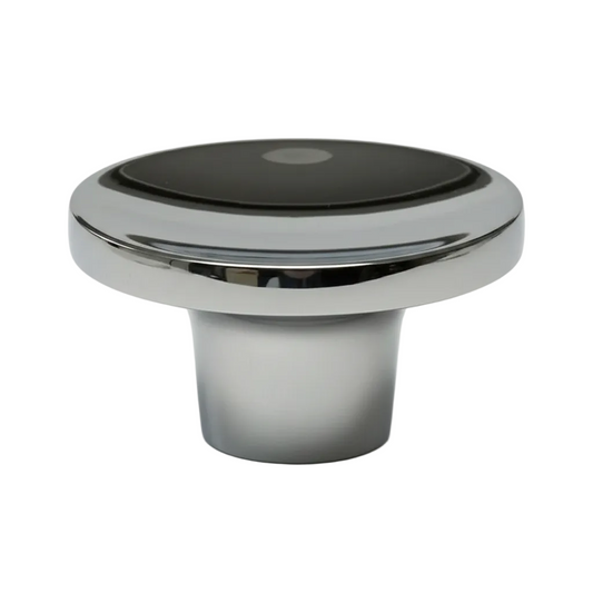 Silverline K2285 | Diameter 1 in. Contemporary Round Flat Surface Cabinet Knob in Polished Chrome