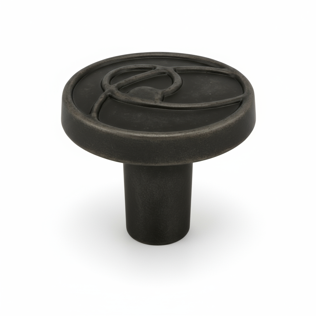 Silverline K2305 | Diameter 1-3/16 in. Round Vintage Cabinet Knob in Weathered Nickel