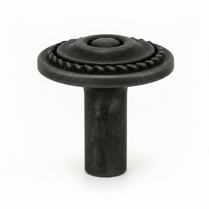 Silverline K2306 | Diameter 7/8 in. Round Antique Cabinet Knob in Pewter
