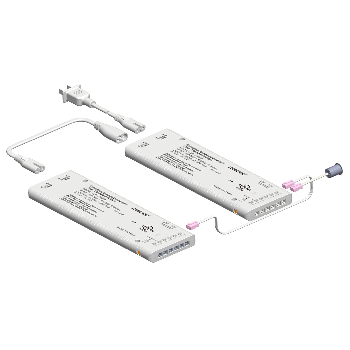 LDR Slim 24V 96W LED Power Supply | UL Certified Centralized Transformer | 6-Port Distribution | Ultra Slim or Temperature & Brightness | Satin Nickel (Copy)