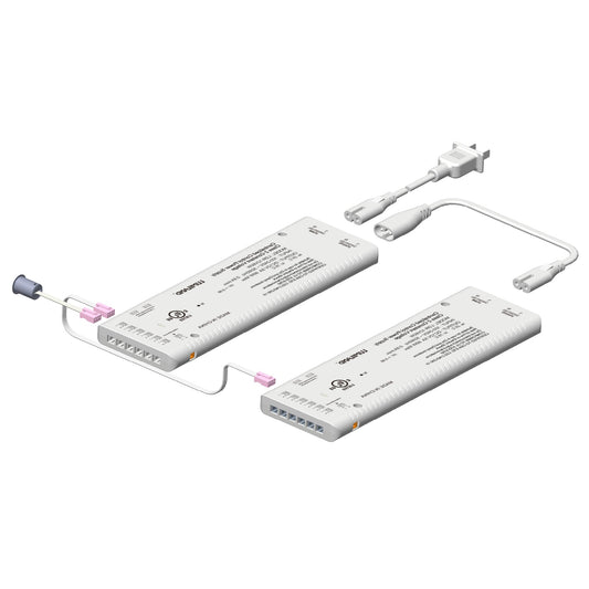 LDR Slim 24V 96W LED Power Supply | UL Certified Centralized Transformer | 6-Port Distribution | Ultra Slim or Temperature & Brightness | Satin Nickel (Copy)