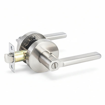 STG Lenton Collection | Grade 3 Door Lever | Privacy, Passage & Entrance | Matte Black / Satin Nickel