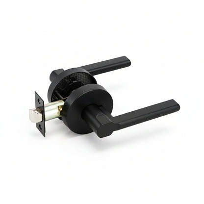STG Lenton Collection | Grade 3 Door Lever | Privacy, Passage & Entrance | Matte Black / Satin Nickel