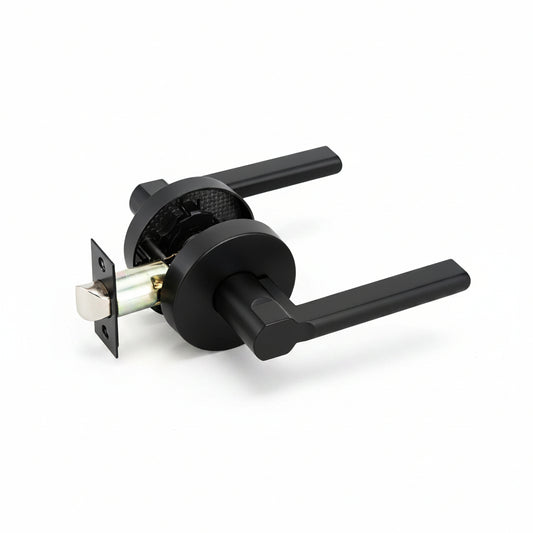STG Lenton Collection | Grade 3 Door Lever | Privacy, Passage & Entrance | Matte Black / Satin Nickel