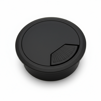 Silverline M0004 | Desk Grommet Furniture Cable Hole Cover w/ Spring | Various Finishes (Set of 4)