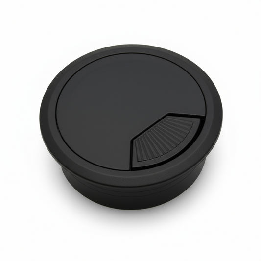 Silverline M0004 | Desk Grommet Furniture Cable Hole Cover w/ Spring | Various Finishes (Set of 4)