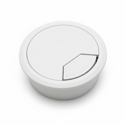 Silverline M0004 | Desk Grommet Furniture Cable Hole Cover w/ Spring | Various Finishes (Set of 4)