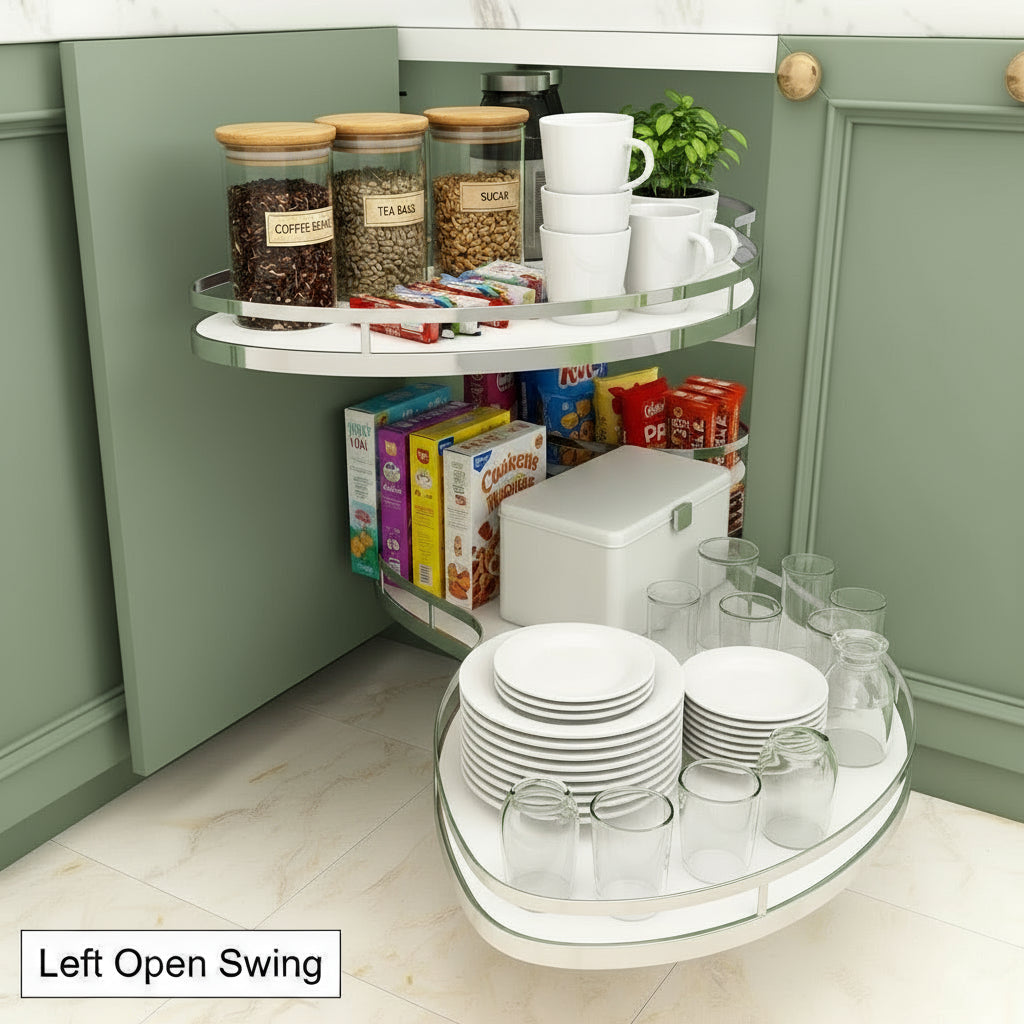 Silverline MC9668 | Swing Out Magic Corners Two-Tier Solid Bottom Blind Corner Optimizer