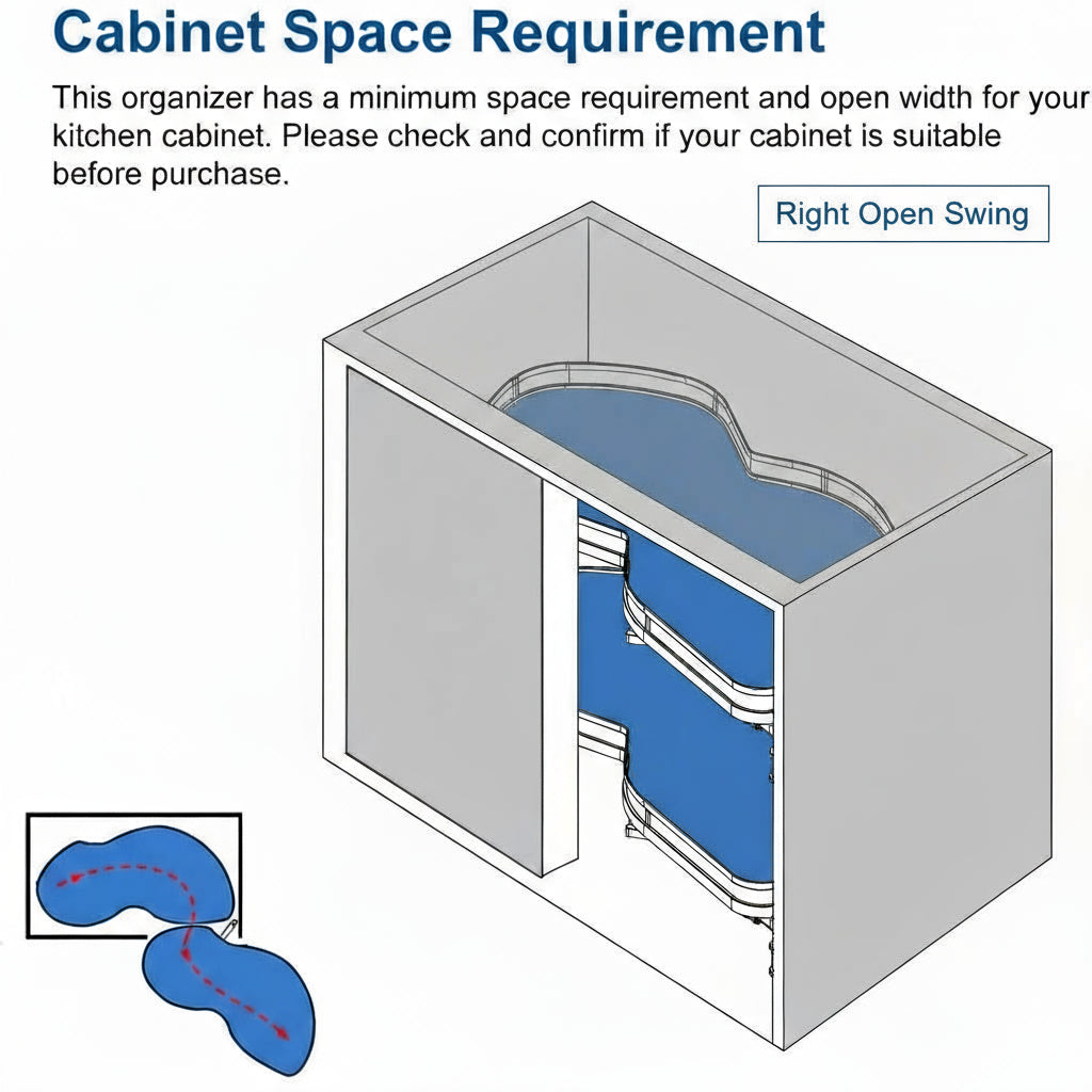 Silverline MC9668 | Swing Out Magic Corners Two-Tier Solid Bottom Blind Corner Optimizer