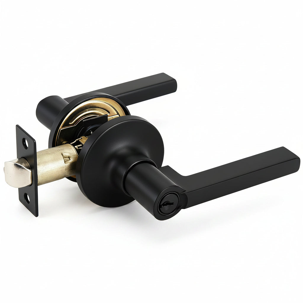 STG Northwood Collection | Grade 3 Door Lever | Privacy, Passage & Entrance | Matte Black / Satin Nickel