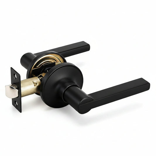 STG Northwood Collection | Grade 3 Door Lever | Privacy, Passage & Entrance | Matte Black / Satin Nickel