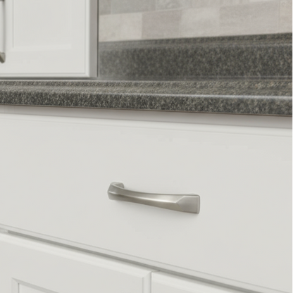 Silverline P2028 | Centers 5-1/16 in. Contemporary Arch Beveled Cabinet Pull | Various Finishes