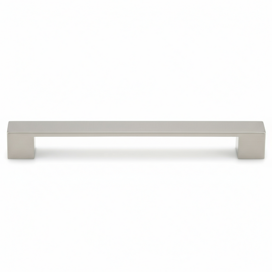 Silverline P2053 | Solid Square Contemporary Bar Pull Handle in Satin Nickel | Various Sizes