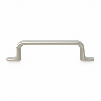 Silverline P2066 | Centers 3-3/4 in. Contemporary Flat Feet Stripe Style Cabinet Pull in Satin Nickel